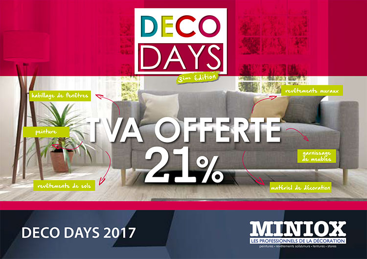 Couverture du catalogue réalisé pour DECO DAYS 2017 de Miniox